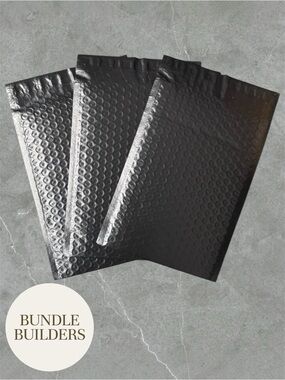 $2 Add-On | 3 Pack of 6”x10” Black Bubble Mailers